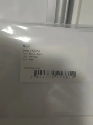 Juego Sábanas Bassols Algodón Blanco Cama 180