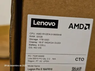 Computador Portátil Gamer Lenovo Preto