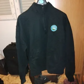 Sudadera Champion Negra Media Cremallera
