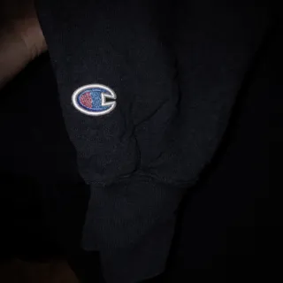 Sudadera Champion Negra Media Cremallera