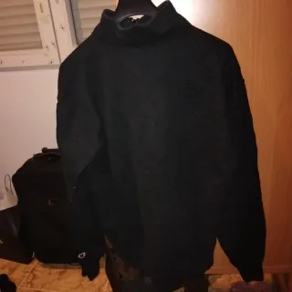 Sudadera Champion Negra Media Cremallera