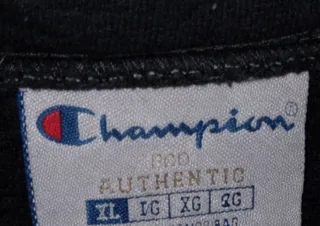 Sudadera Champion Negra Media Cremallera