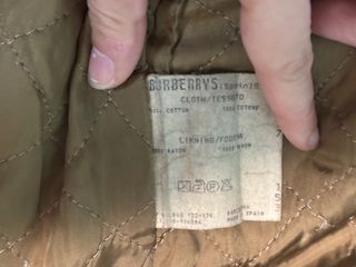 Abrigo Burberry Beige con Capucha y Pelo L