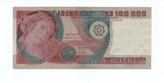 100.000 Lire Banca d'Italia Botticelli