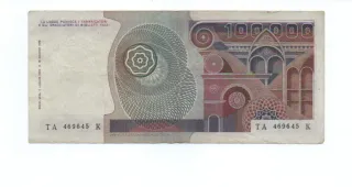 100.000 Lire Banca d'Italia Botticelli