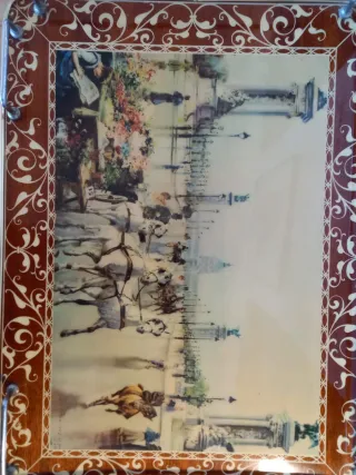 Mesita auxiliar vintage con diseño