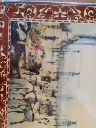 Mesita auxiliar vintage con diseño