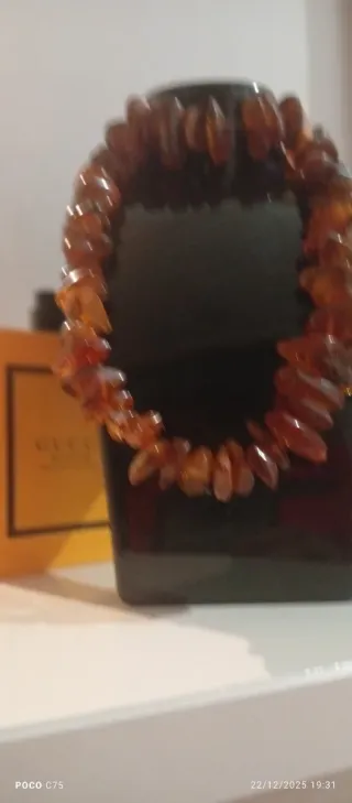 Collar de ámbar natural antiguo