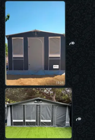 Caravana con literas y mesa