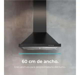 Cecotec Campana Extractora 60cm Piramidal Negra