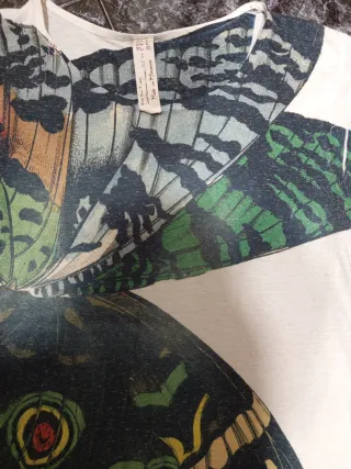 Camiseta Zara Mariposa Multicolor