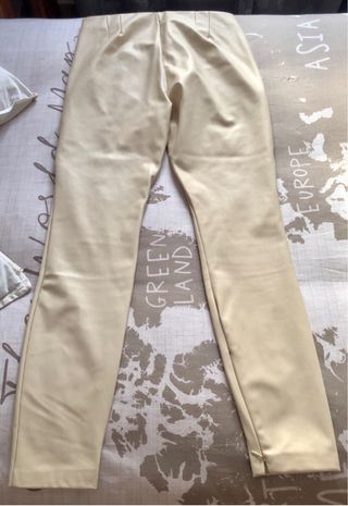 Pantalón mujer beige