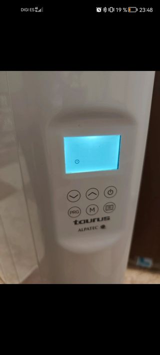 Emisor térmico calor azul