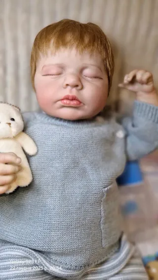 Muñeca estilo reborn 49cm, cuerpo de tela