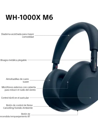 Sony WH-1000XM6 Auriculares Bluetooth Negros
