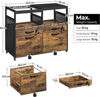 URGENTE Archivador Móvil 4 Cajones con Ruedas