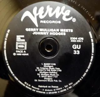 Vinilo Gerry Mulligan Johnny Hodges Polydor 1960