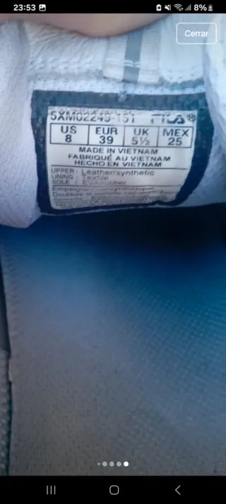 Zapatillas Fila lila Blanco Talla 39