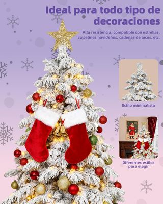 Árbol Navidad 180cm con Luces LED