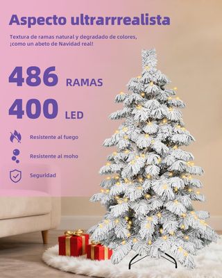 Árbol Navidad 180cm con Luces LED