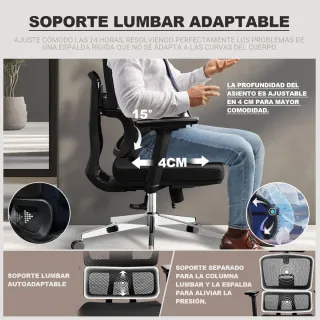 Silla de oficina ergonómica 200kg