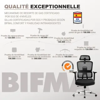 Silla de oficina ergonómica 200kg