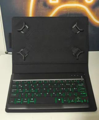 Funda con teclado Bluetooth para tablet