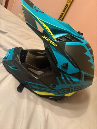 Casco de cross Acerbis X-Track Fibra Verde/Negro