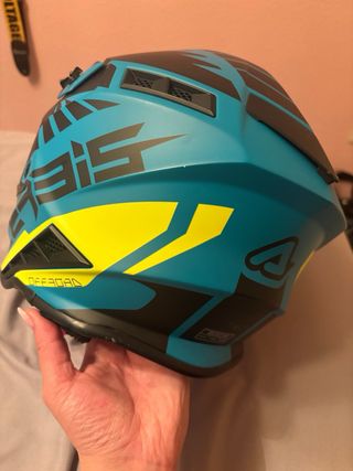 Casco de cross Acerbis X-Track Fibra Verde/Negro