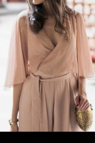 Mono Zara rosa pastel elegante Talla XS