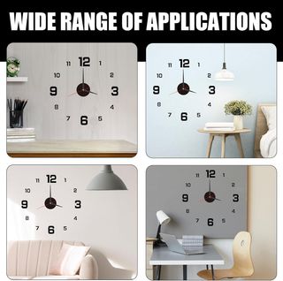 Reloj Pared adhesivo GBULTR-40cm Nuevo, Reloj de Pared Grande Adhesivo de 40 cm DIY Reloj Cocina Pared,Estilo 3D Moderno con Números Adhesivos para Decoración de Salón,Cocina y Dormitorio,Reloj de...
