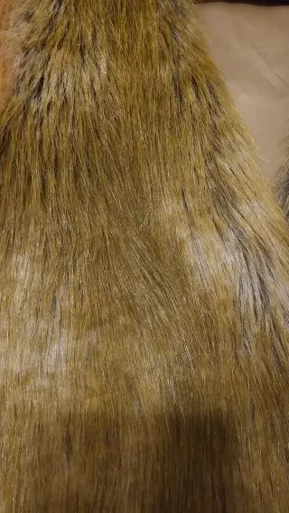 Chaleco pelo sintético marrón/verde