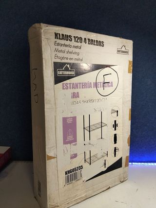 Estantería de hierro negra Catter House Klaus KHG05235 56x35x120 cm