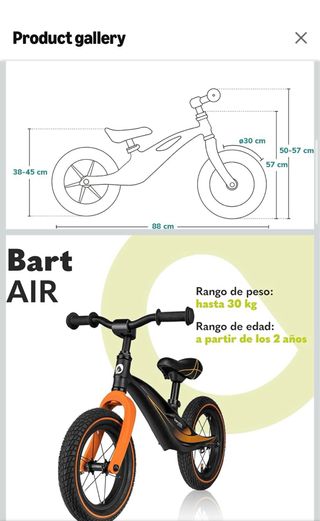 Bicicleta infantil Lionelo Bart Air