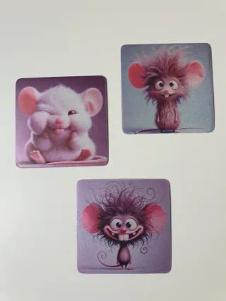 3 Imanes divertidos de ratones