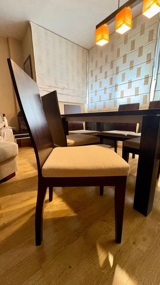 Mesa comedor Wengue + 6 sillas
