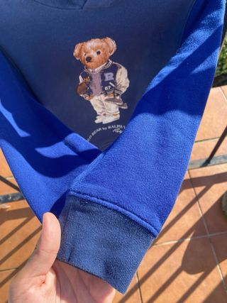 Sudadera Ralph Lauren Oso Polar Azul Niños
