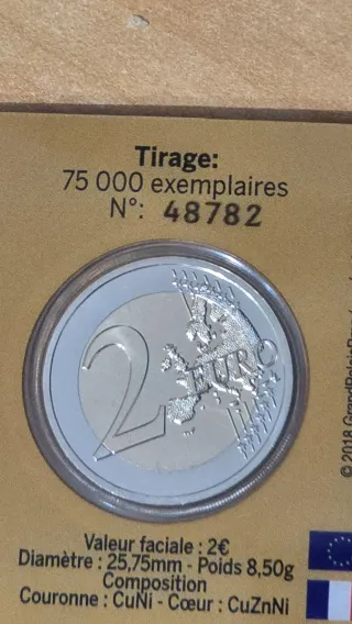 Moneda 2€ Coincard Louvre París