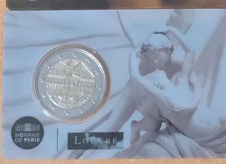 Moneda 2€ Coincard Louvre París