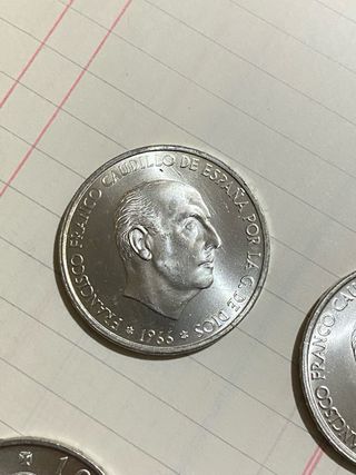 3 x 100 Pesetas Plata 1966 Franco
