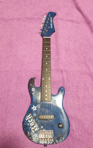 Guitarra Eléctrica Infantil Azul