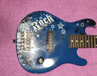 Guitarra Eléctrica Infantil Azul
