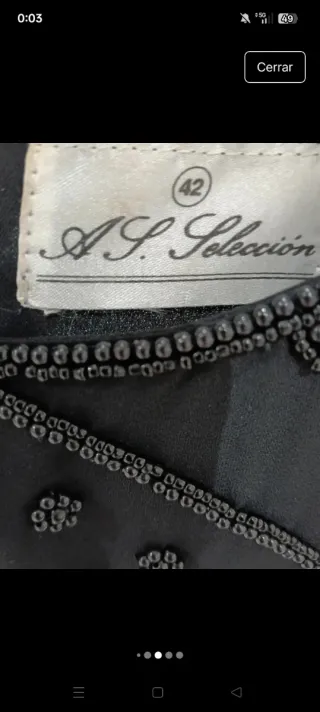 Vestido corto fiesta negro con pedrería