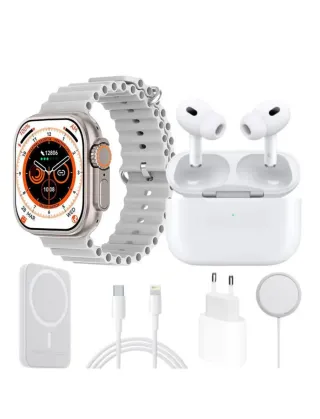 Pack X8: Reloj, Auriculares, cargador portátil,etc