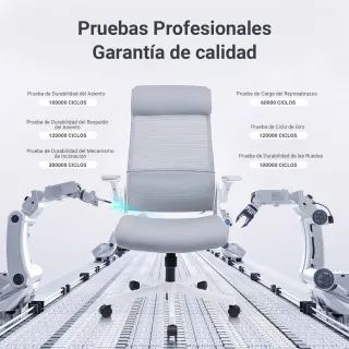 Silla de oficina ergonómica gris