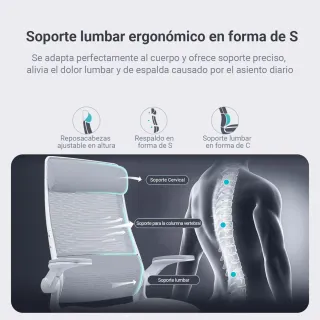 Silla de oficina ergonómica gris