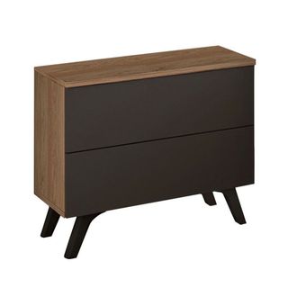 Cómoda 3 cajones madera y metal