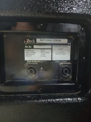 Subwoofer Zech Natural 12sub v.4 Negro