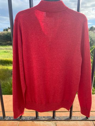 Jersey Alan Paine Lana Cremallera Roja