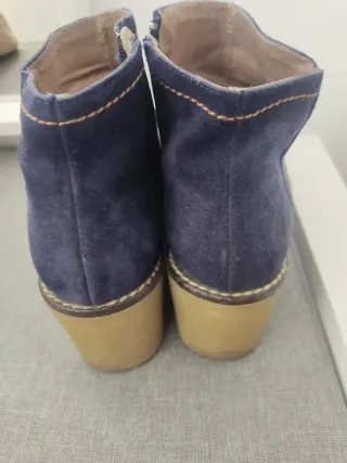 Botín serraje azul Yokono talla 38